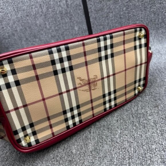 Burberry Brown Canvas Satchel 288-122824 - Picture 10 of 15